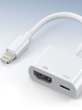 Lightning to HDMI Adapter Digital AV Converter w Charging Port sync iphone to TV